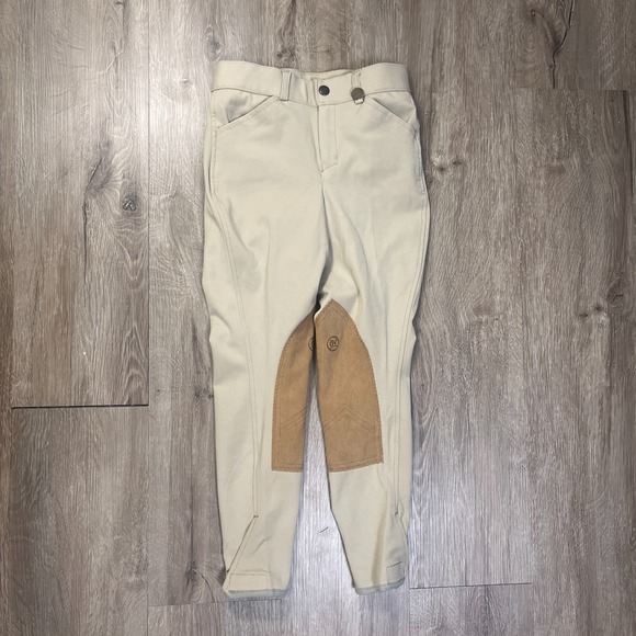 Ovation Pants - Ovation Riding Pants Youth Size 10 Tan Equestrian Breeches Stretch